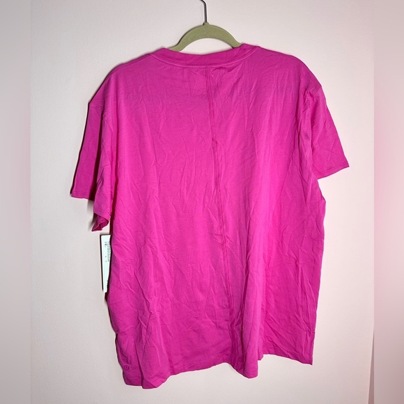 Lululemon Athletica Sonic Pink All Yours Boyfriend Tee T Shirt Size 12 NEW - Picture 4 of 4
